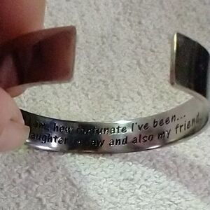 Silvertone cuff bracelet daughter in law